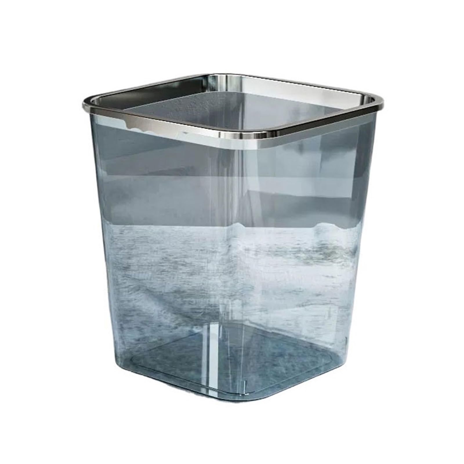 Corbeilles à déchets poubelle domestique cuisine salon et chambre bleu transparent taille L