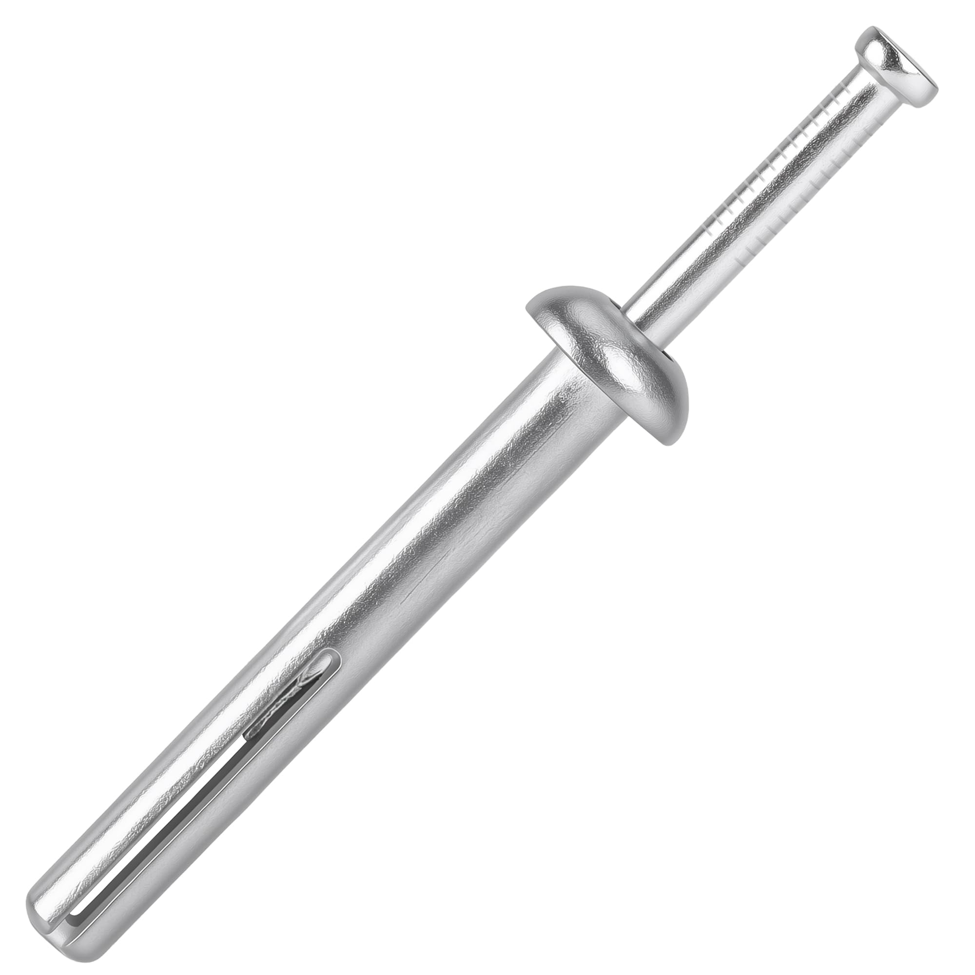 meite Hammer Drive Anchors 1/4" x 2" for Handrails & Wall-Mounted Fixtures, Strong Holding Masonry Anchors, Zinc-Plated Steel, Ideal for Concrete &