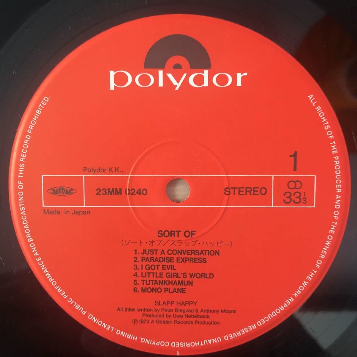 Amazon.co.jp: LP SLAPP HAPPY スラップハッピー/SORT OF ソートオブ