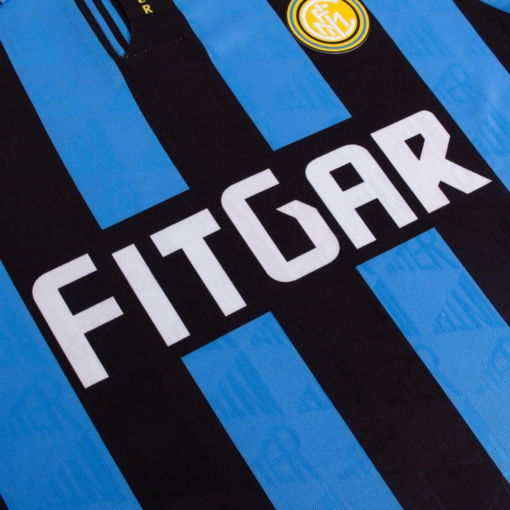 Copa – Camiseta de Fútbol Retro – Hombre – FC Internazionale 1991-92 – Azul - Negro – 70% poliéster Reciclado – 30% poliéster