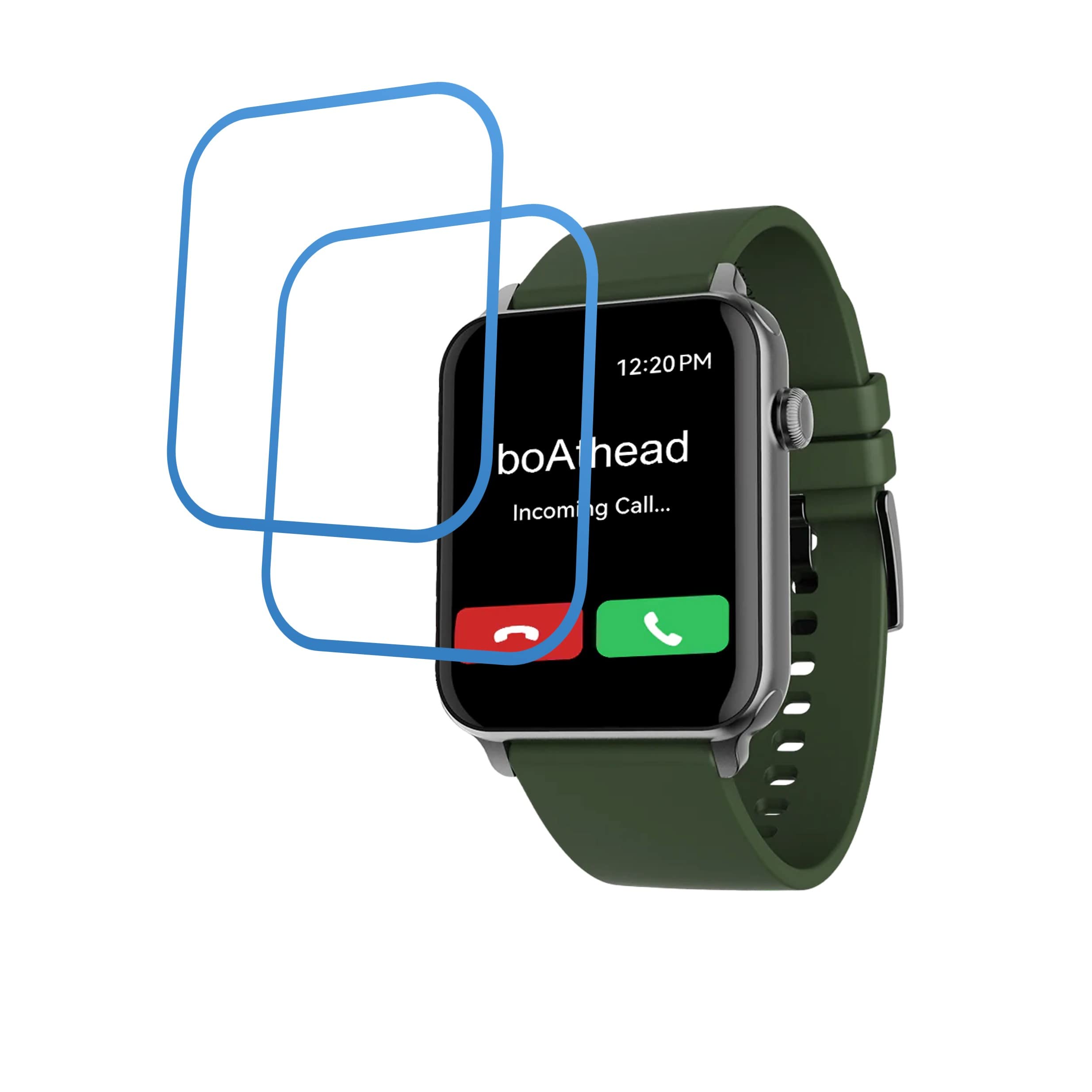 DVTECH® (Pack of 02 Flexible Crystal Clear Smartwatch Screen protector for boAt Wave Voice (Not a Tempered glass)