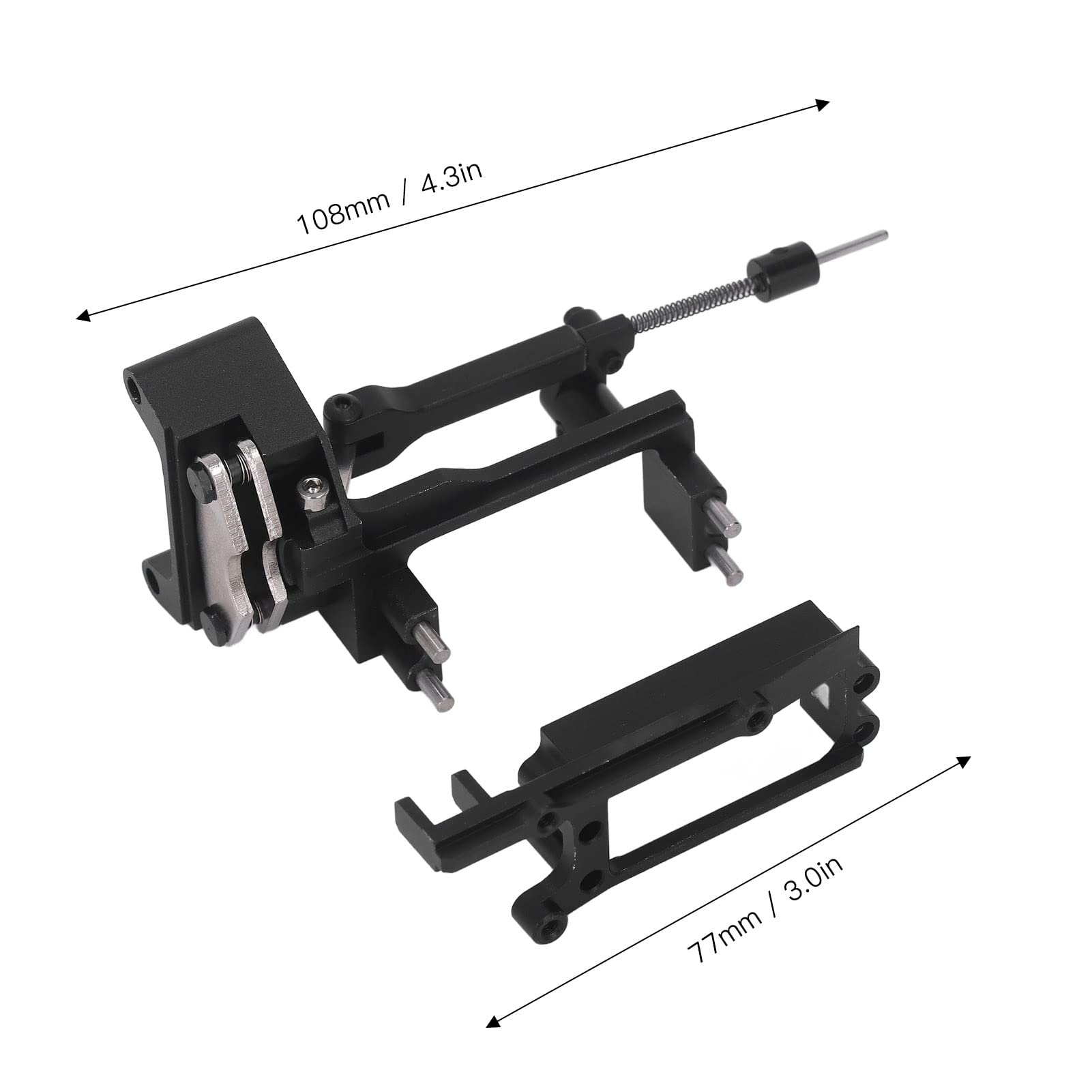 Moduł hamulca ręcznego ze stopu RC AR311025 Środkowy hamulec ręczny wału napędowego do samochodu RC 1/7 serii 1/8 (Czarny)