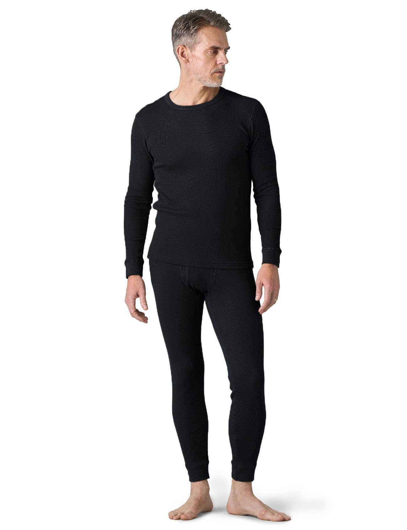 LAPASA Herren Waffelstrick Thermounterwäsche – Set aus Thermo Oberteil & Unterhose oder Oberteil einzeln (Warm/Extra Warm) M60