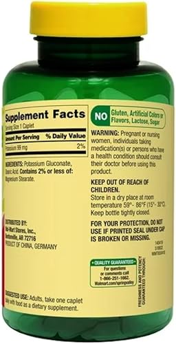 Miniatura 7 de Spring Valley Potasio 99 mg, 250 unidades + adhesivo STS.