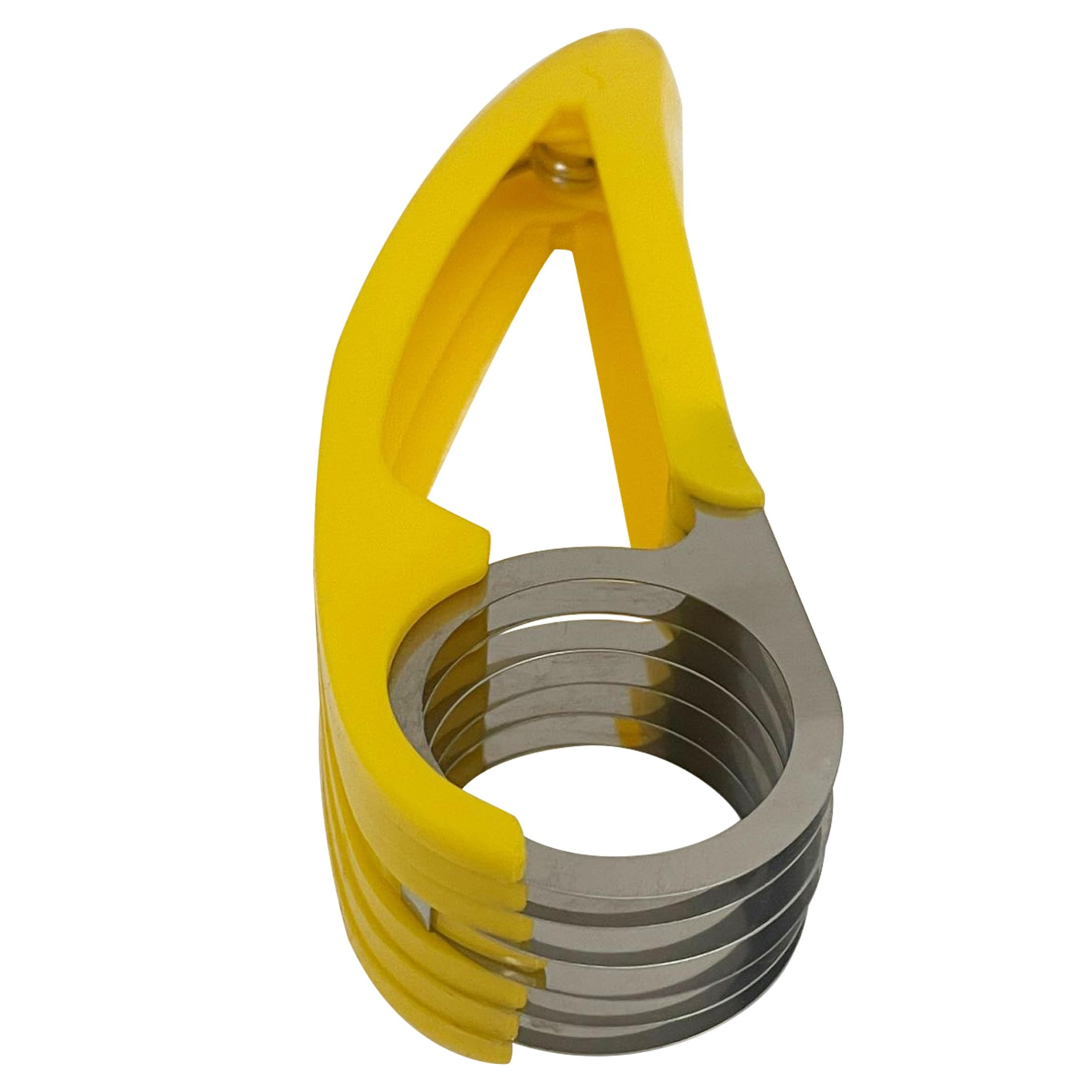 INTSUPERMAI PP+430 Stainless Steel Circular Banana Slicer with Ergonomic Handle - Metal Spring Fruit Divider for Bananas/Cucumbers/Ham, Non-Stick & Easy-Clean