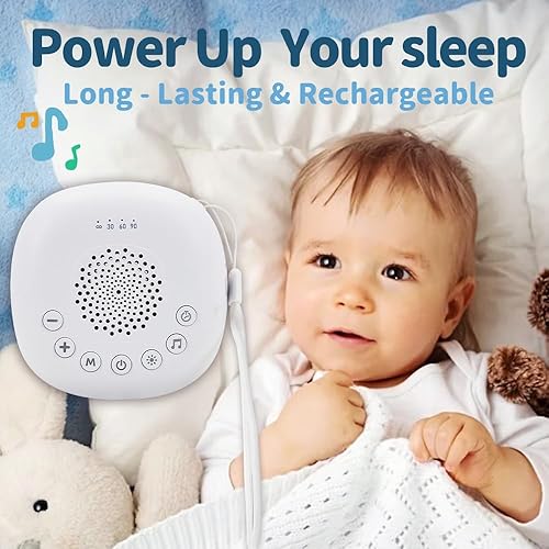 Miniatura 7 de Máquina portátil de ruido blanco Ayuda para dormir para bebés y adultos, generador de sonido de viaje para recién nacidos, niños y niños pequeños