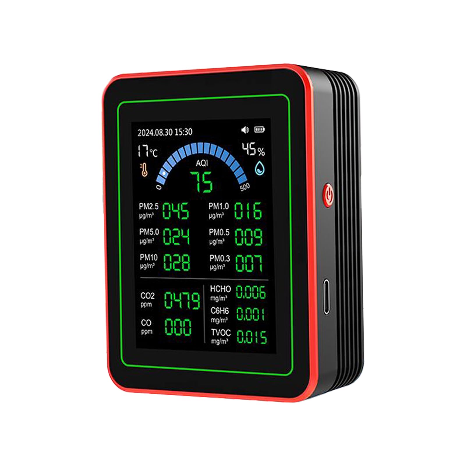 Moniteur de qualité de l'air pour maison et bureau testeur PM2.5 et CO2