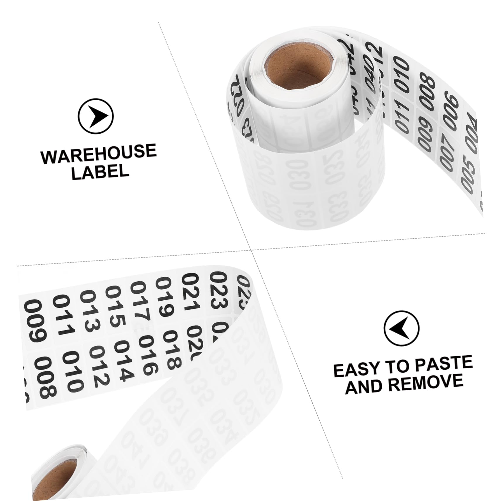 DOITOOL 6 Etichette Numerate Adesive per Magazzino e Ufficio Etichette Segna Resistenti e Facili Usare per Organizzazione e Catalogazione