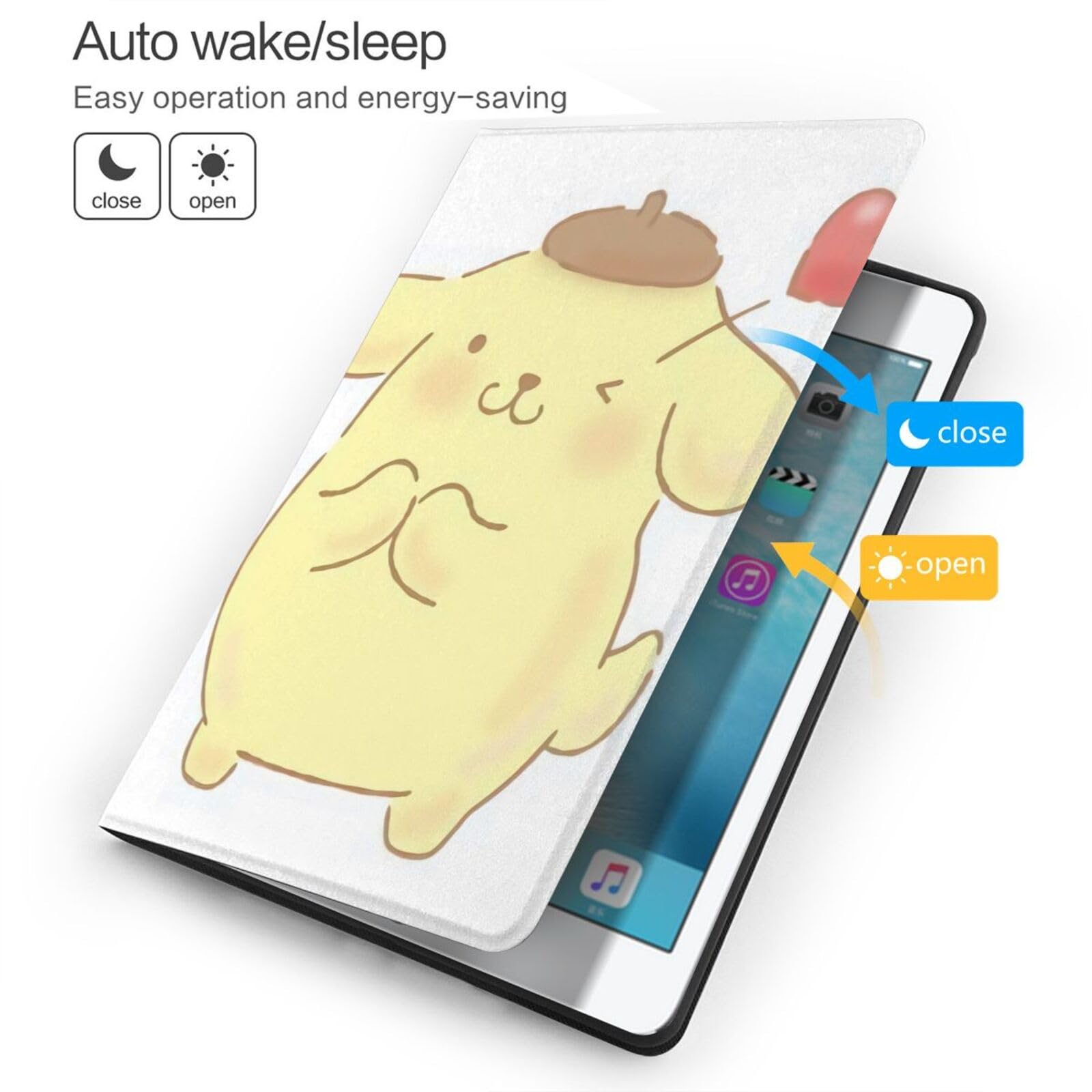 Amazon.co.jp: ポムポムプリン ケース タブレット カバー 開閉式 Ipad