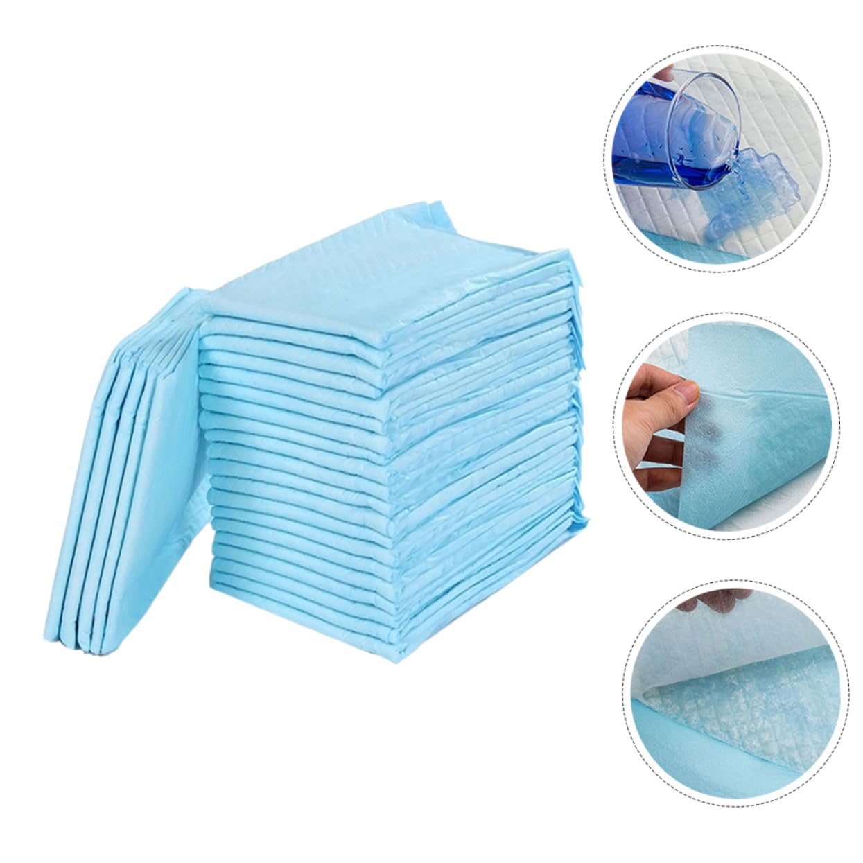 Gatuida Einweg Wickelunterlagen mit Auslaufsicherem Design 100 Stück für Babys als Tragbare Wickelauflage und Absorbierendem Vliesstoff für Zuhause und Unterwegs