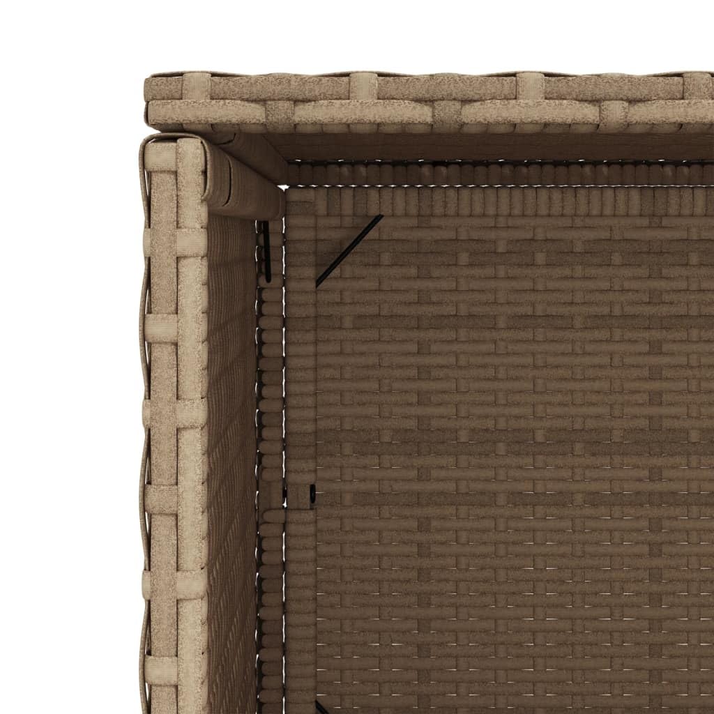 vidaXL Armario de Almacenaje de Jardín, Aparador para Cojines Toallas, Organizador de Herramientas, Portaherramientas para Piscina, Ratán PE Beige