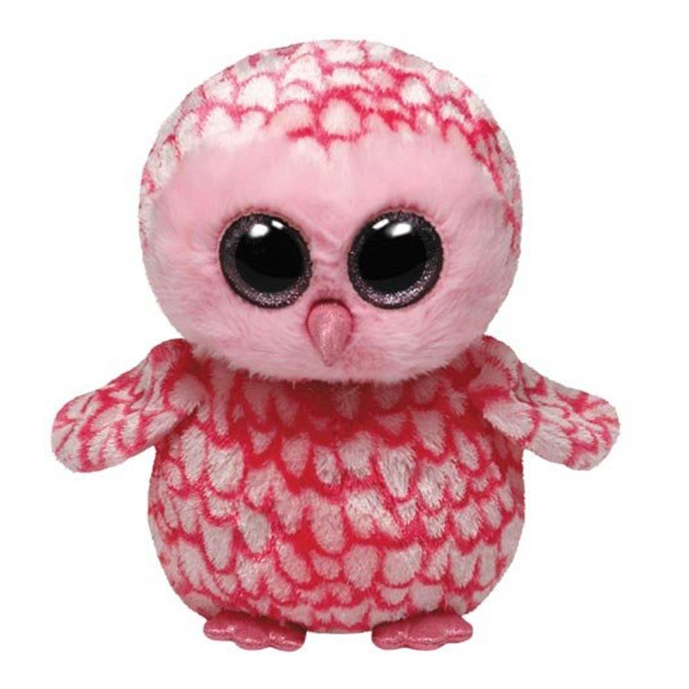 TY - Pinky, Peluche búho, 23 cm, Color Rosa (36994TY)