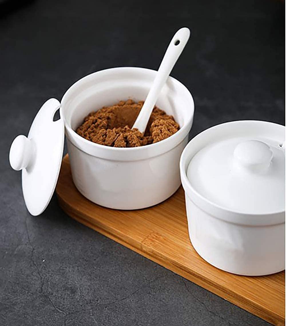 Pudełko na przyprawy, zestaw 3 słoików, przybory kuchenne, nordycki ceramiczny zestaw garnków do przypraw, sól chili, cukier, garnek do przechowywania przypraw