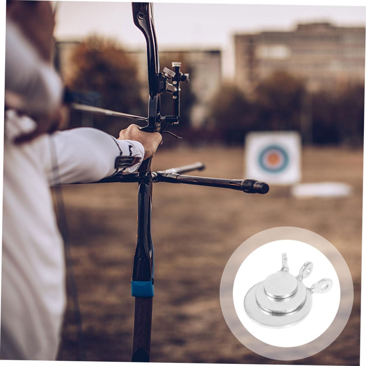 5pcs Small Hanging Steel Shooting Targets Sturdy Manganese Training Game Practice Tools for Archery and Accuracy Improvement