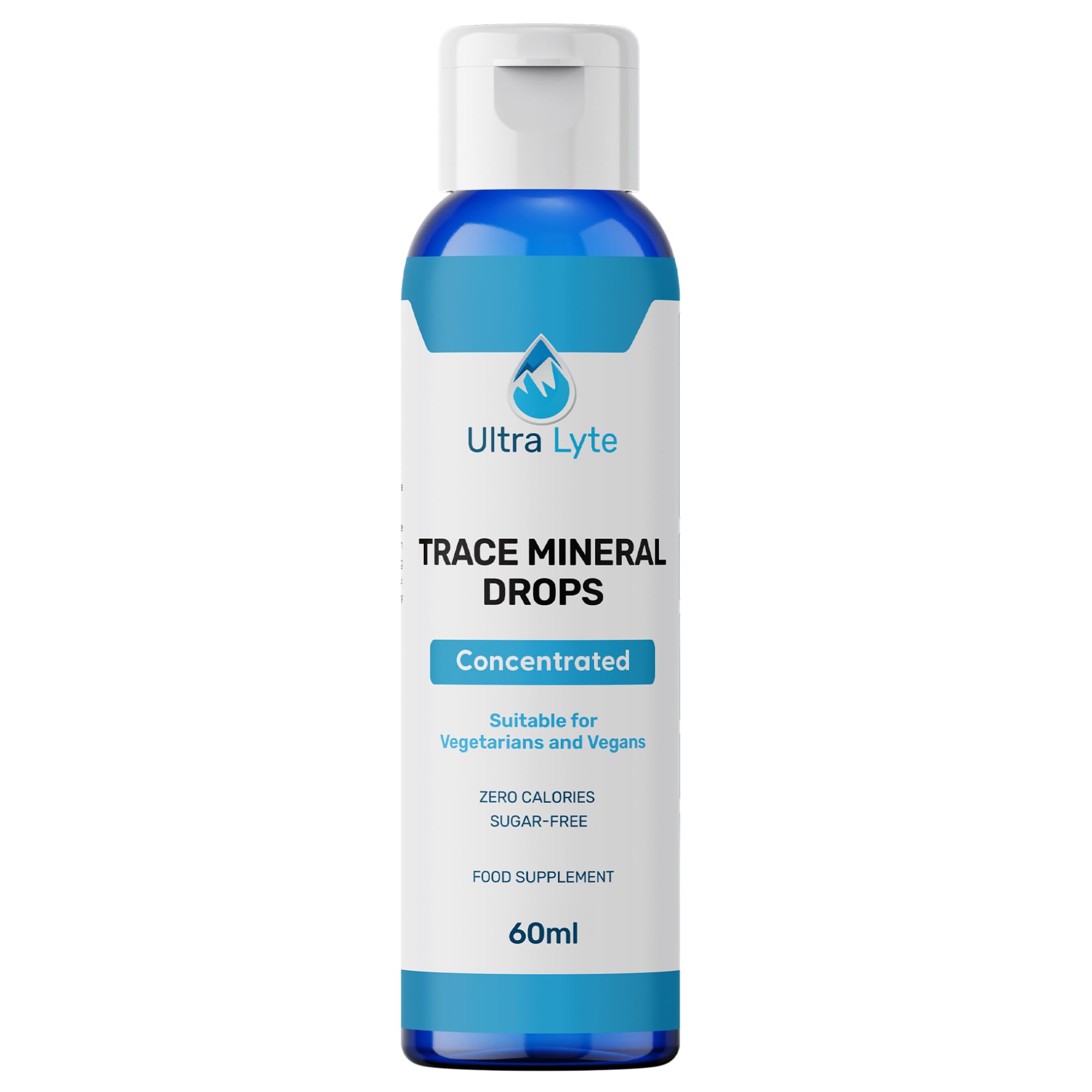 Ultra Lyte Trace Mineral Drops – 59 ml All Natural Complete Mineral Complex Food Supplement – 24 Days Supply – Electrolyte Drops – 72 Trace Minerals (2 oz)