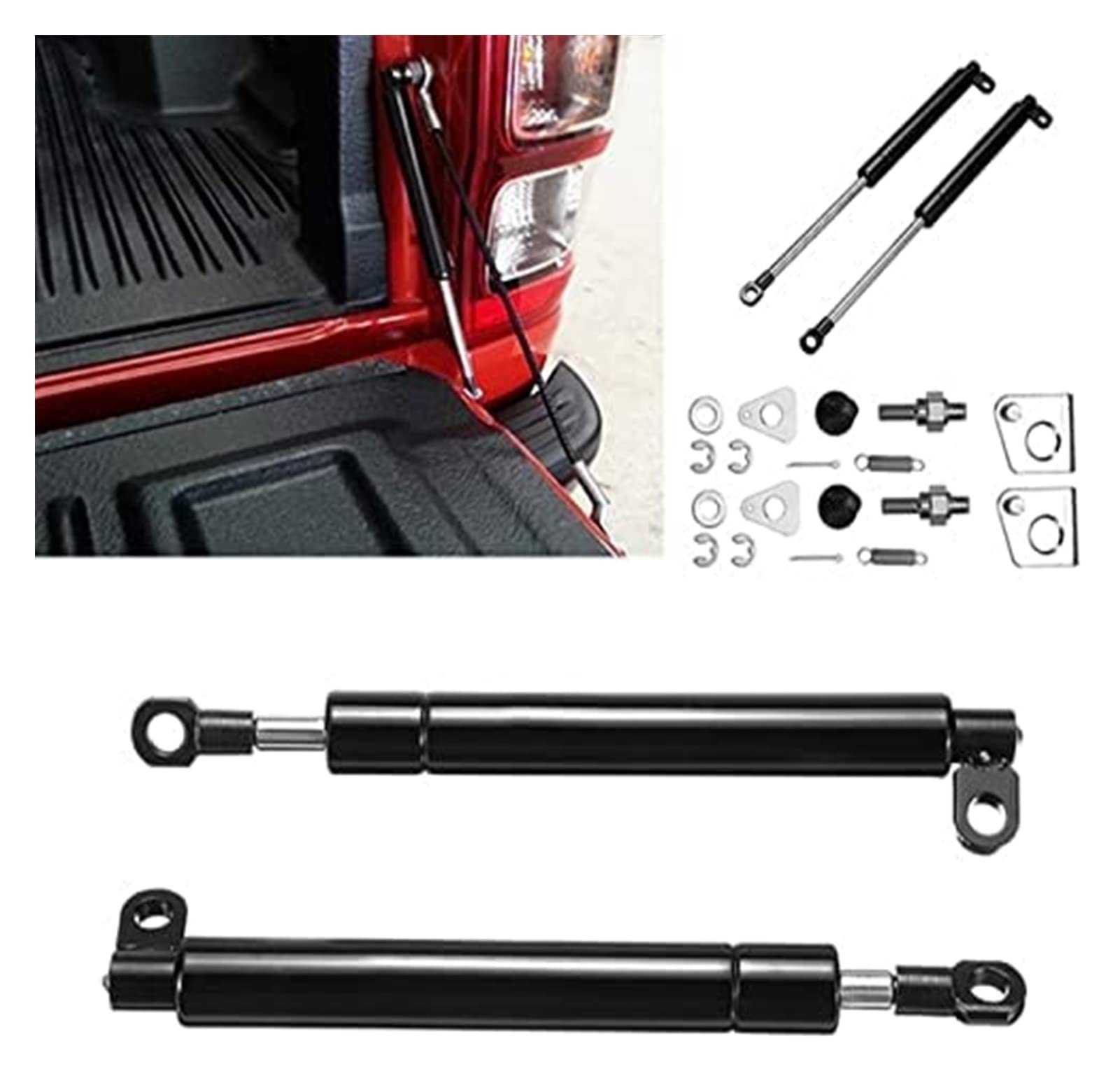 Ressorts à Gaz Hayon Arrière Pour Ford Ranger T6 (2011-2019) - Paire De Vérins Hydrauliques - Remplacement Facile