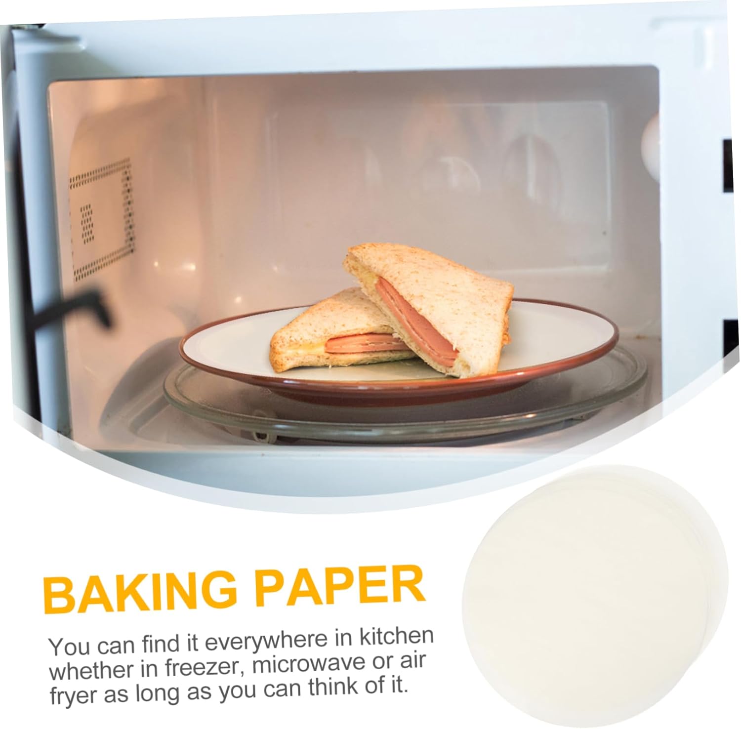 Cabilock 500pcs Kitchen Non-stick Parchment Baking Paper for Cookies Pastries and More Unbleached Heavy Duty Greaseproof Cooking