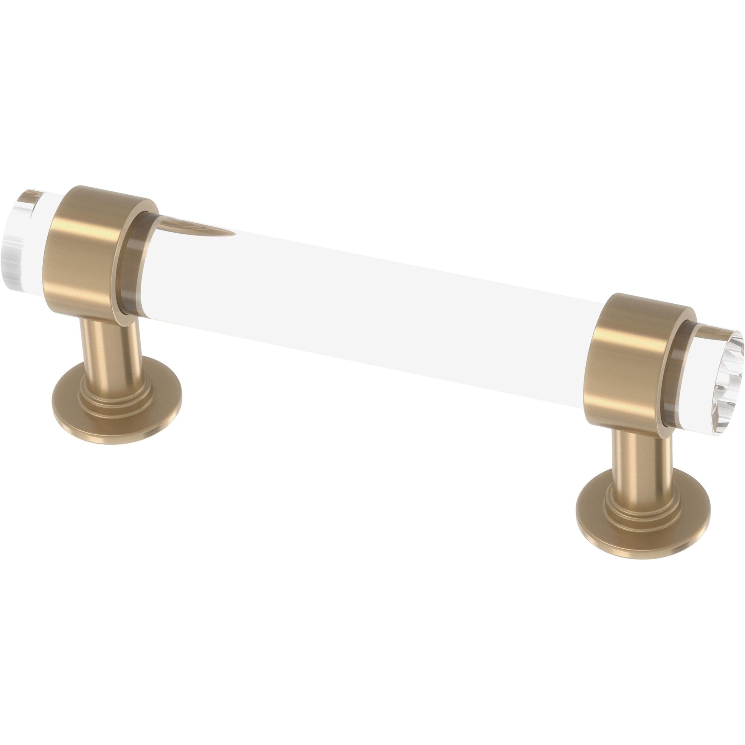 Francisco 3 in. (76mm) Clear Acrylic with Champagne Bronze Bar Knob (5 pack)