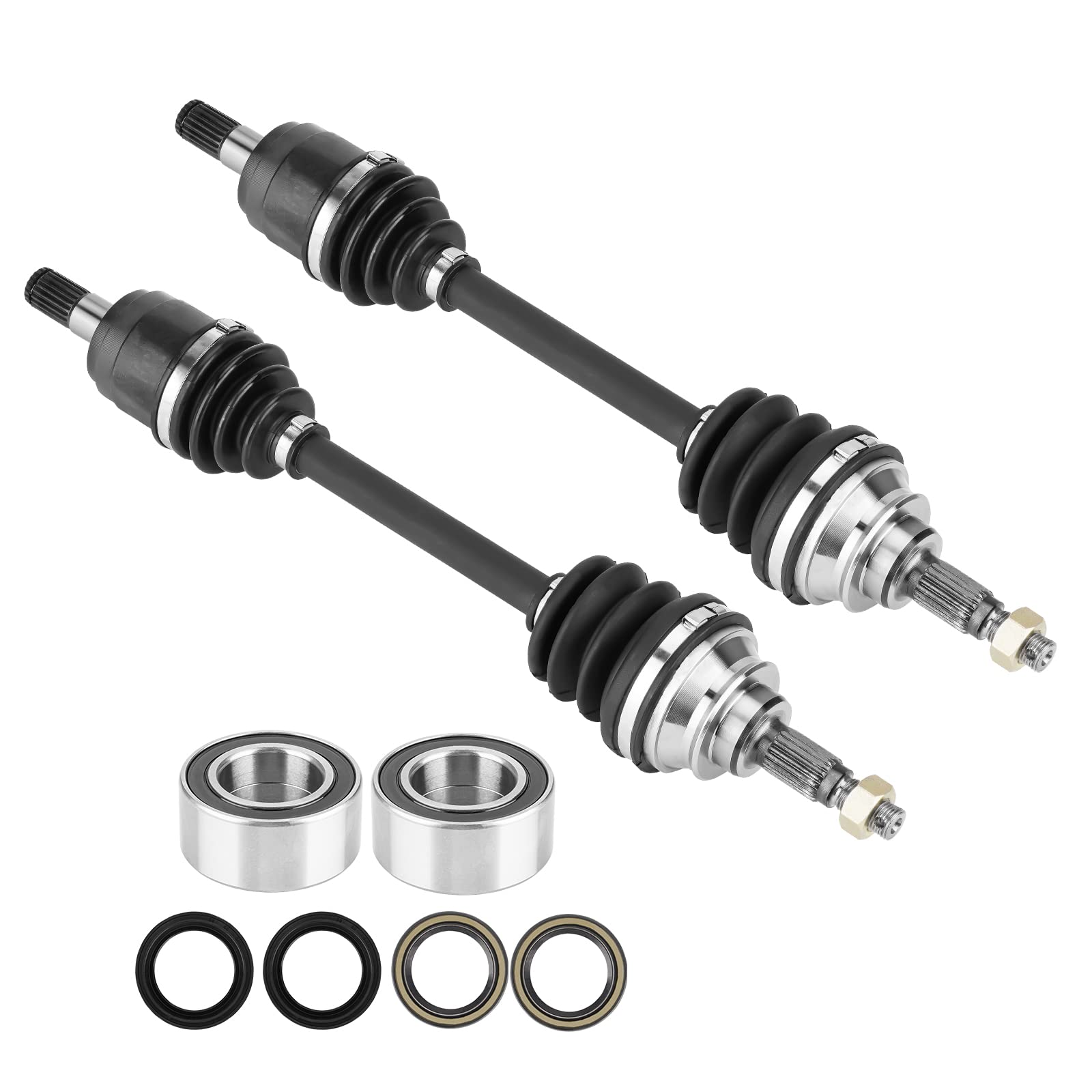 CV Axle Shaft Front Left+Right with Wheel Bearings Kit for Honda Foreman 500 2005-2006 &…