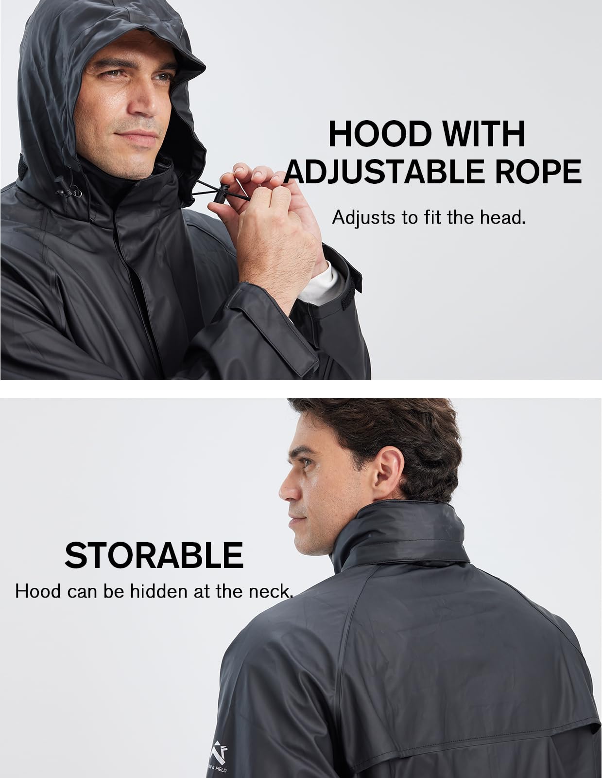 TOWN&FIELD Regenanzüge zum Angeln, wasserdichte Regenausrüstung für Männer und Frauen, robuster Regenmantel mit Hose/Overalls