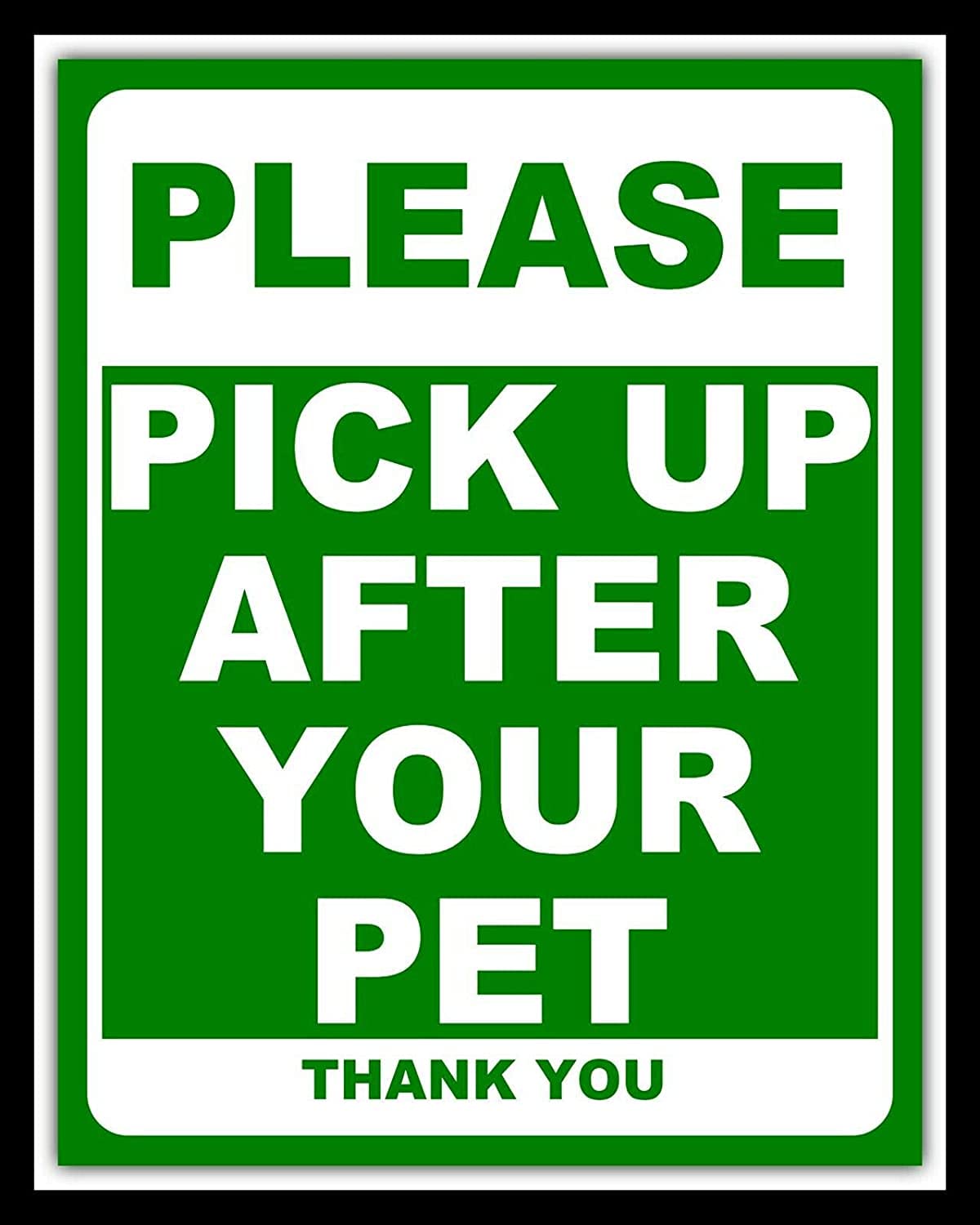 Rifosa A3 6"X8" Please Pick Up After Your Pet Dog Mess Dirt Poo Metal Plaque Tin Sign