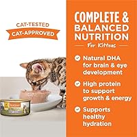 Vista 5 de Original Pollo, comida húmeda para gatos enlatada para gatitos, 5.5 onzas (caja de 12)