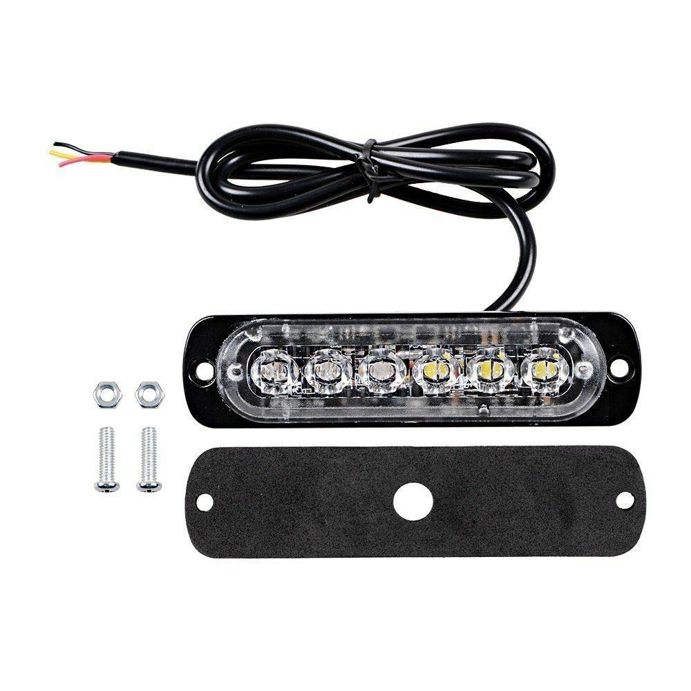6 x Baceyong awaryjne kierunkowskazy LED, 6 x bursztynowe kierunkowskazy LED, 12/24 V, do samochodu