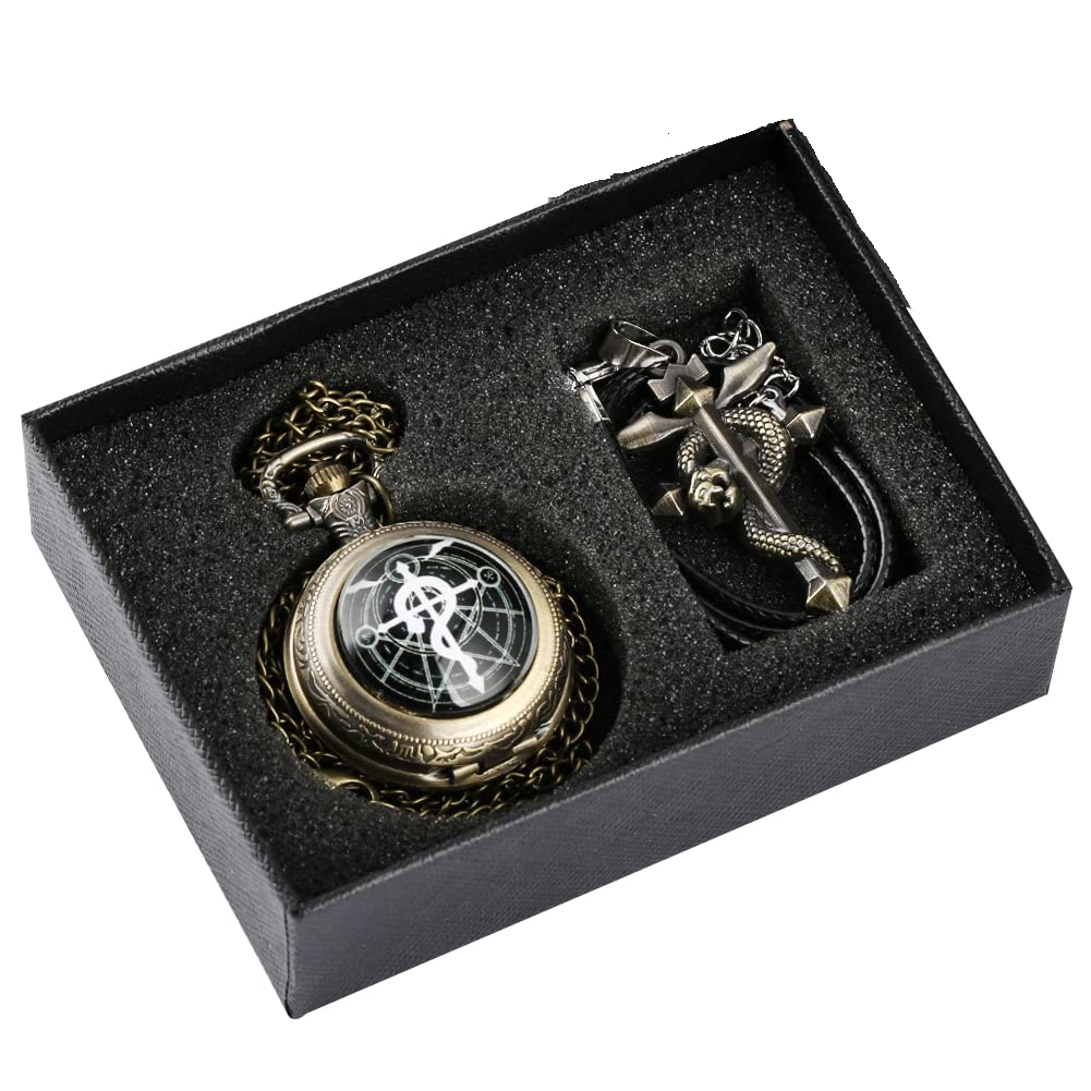 Bronze Pocket Watch Pendant Mens Pocket Watch Japan Anime Necklace Clock (B09W2Y1WR8) Amazon Price History, Amazon Price Tracker