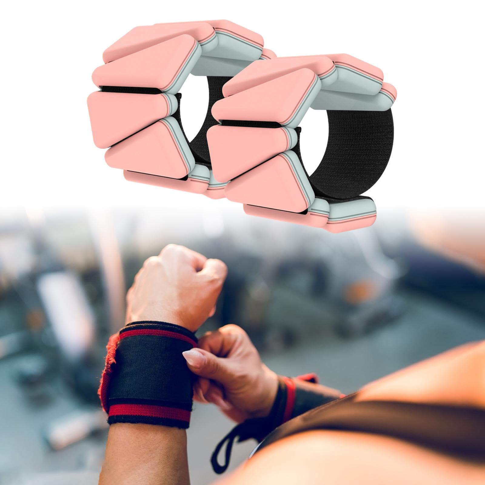 2 Stück Knöchel Handgelenk Gewichte Trainingszubehör Ankle Weights Armmanschetten Angenehm Tragbar Individuell Anpassbar für Frauen Männer Wor