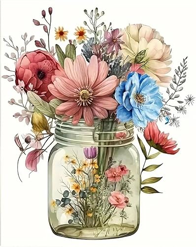 Miniatura 1 de BOHADIY Kits de arte de diamantes para adultos – Pintura de diamantes de margarita para principiantes, puntos de diamante redondo 5D pintura de