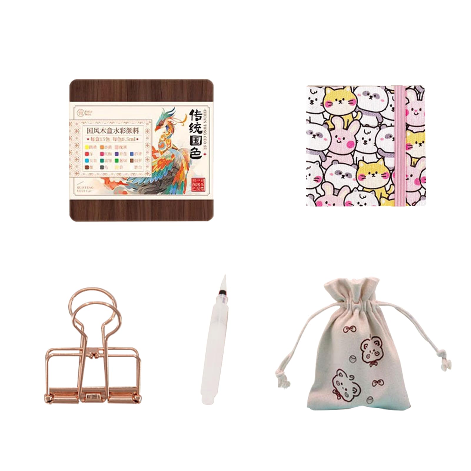 15 Gauge Acrylic Mini Palette, Mini Watercolor Palette Set, Pocket Artist Watercolor Travel Set, Portable Watercolor Palette Box Set with Brushes,