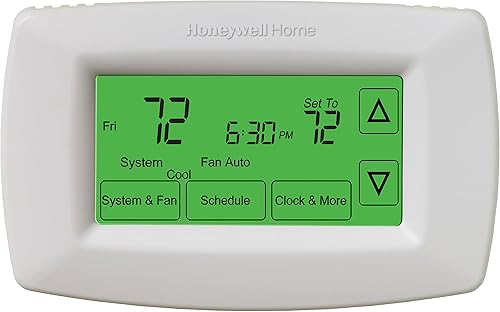 Honeywell Home - Termostato programable de pantalla táctil de 7 días pequeño 1 pieza blanco