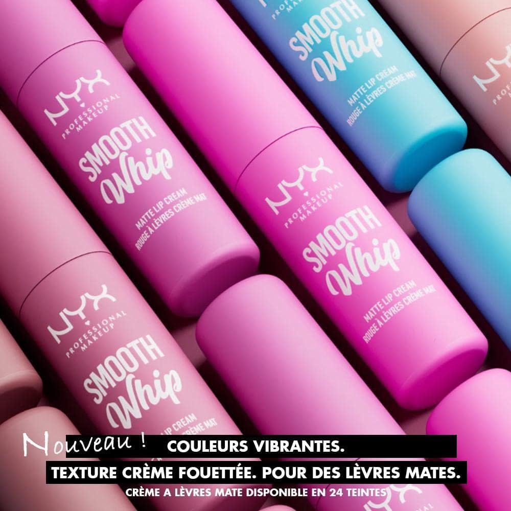 NYX Professional Makeup Rossetto Liquido, Tinta Labbra Matte, Tonalità Ultra-Vibranti, Con Burro di Karité e Burro di Cacao, Smooth Whip, Tonalità: Bday Frosting (Confezione da 5)