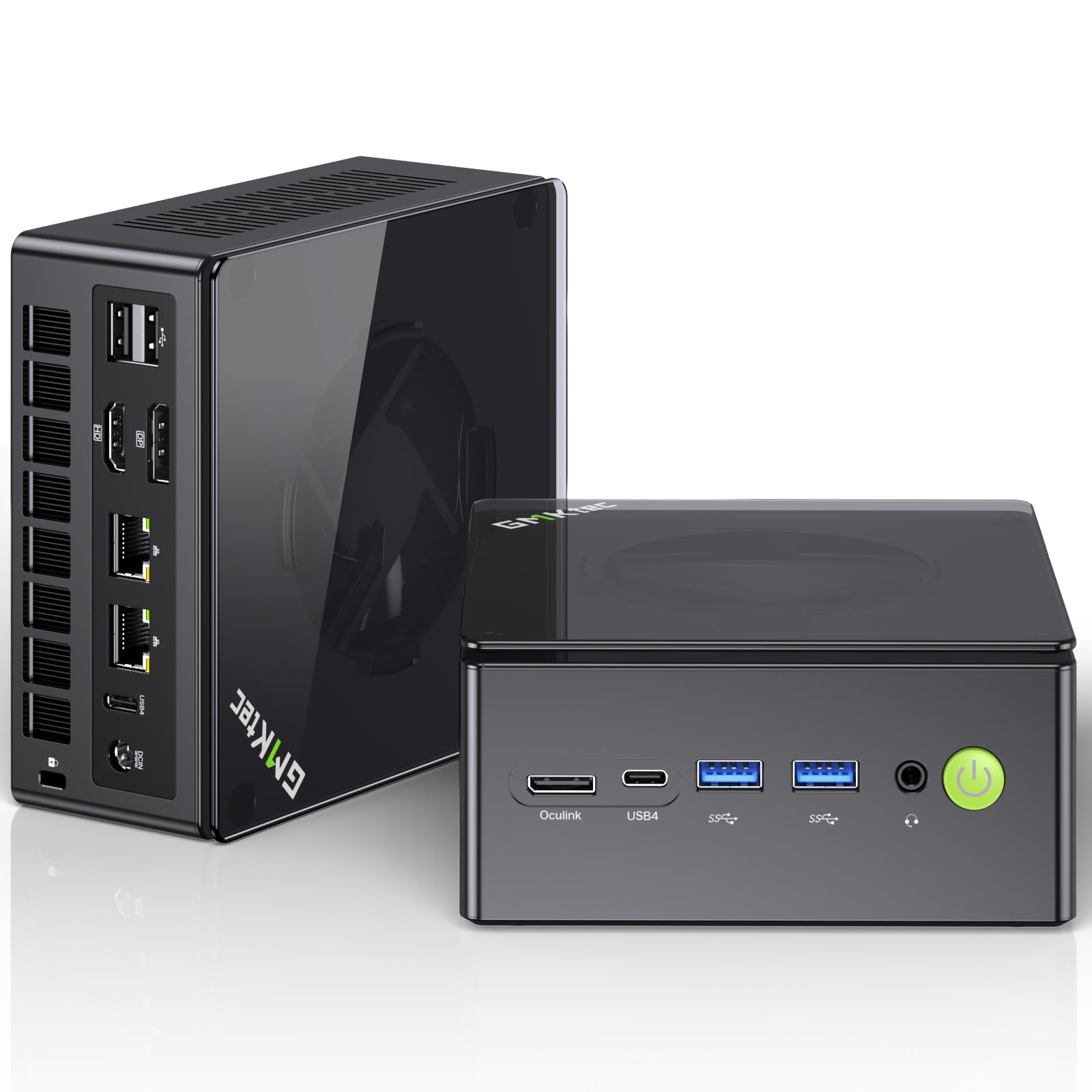 GMKtec Gaming Mini PC K8 Plus AMD Ryzen 7 8845HS(8C/16T, up to 5.1GHz) 32GB DDR5 RAM 2TB SSD, Desktop Computer Dual NIC 2.5G, HDMI 2.1, USB4