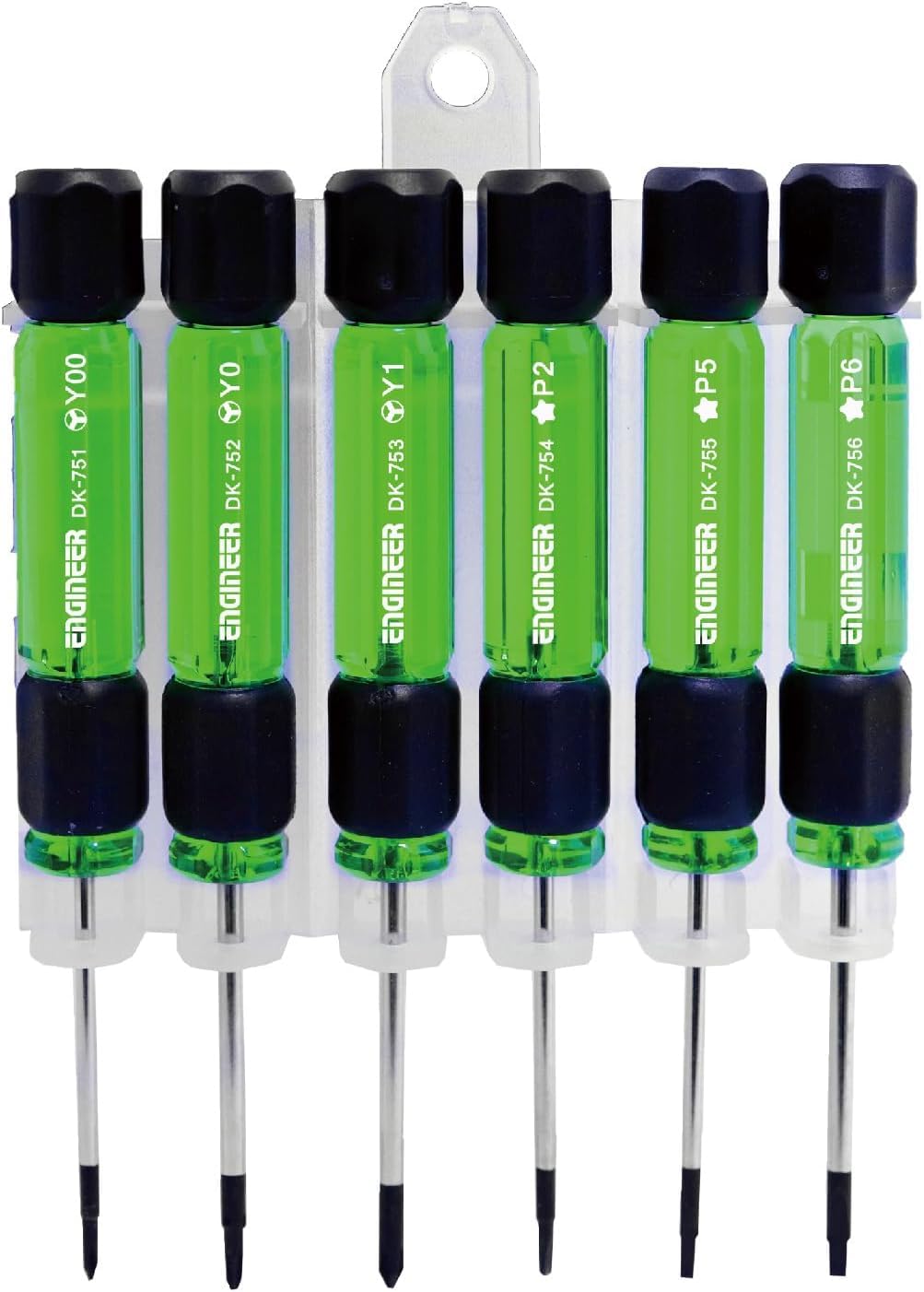 Engineer DK-705 Precision Screwdriver Set with Standing Case, 6-Piece, Pentalobe and Tri-Wing