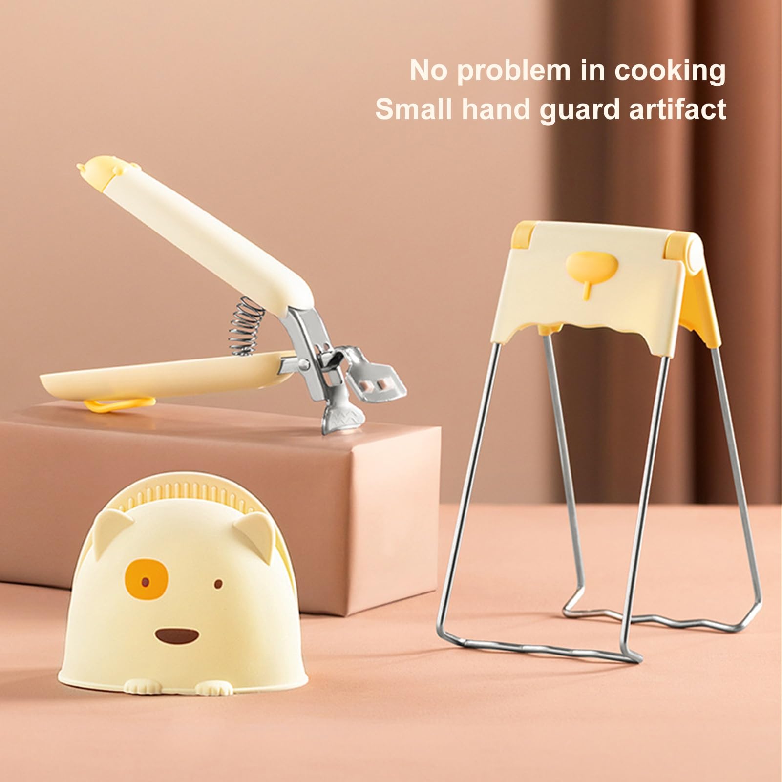 Heavy Duty Anti-scottatura Clip Resistente al Calore Piastra In Acciaio Inox Pinza Pinza Morsetto Isolato Calore Ciotola In Silicone Piatto Morsetto Steamer Gripper Cucina Gadget Giallo C
