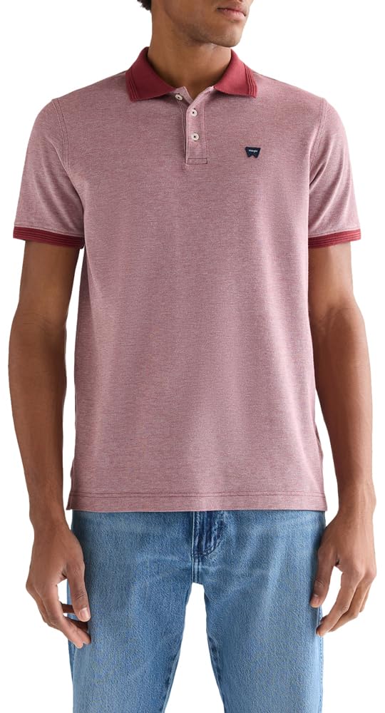 Wrangler, Men's Polo Shirt, Refined Polo Shirt Ruby Wine