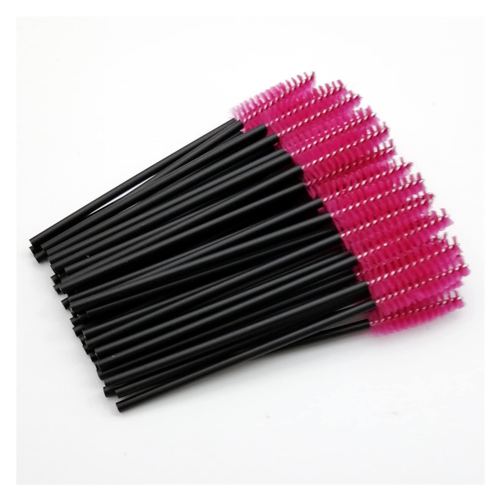 500 PCs Wimpern Make -up Pinselerweiterung Einweg Eyebrow Wimperntusche Applikator Wimpernpinsel Kosmetische Maquiagem Make -up -Werkzeug Neu (Color : 500PC-RD)