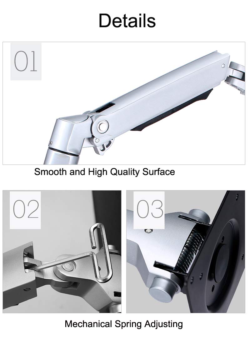 Buy Sunter98 XSJ8013WT Wall Mount Laptop Holder Ultra Long Arm Aluminum