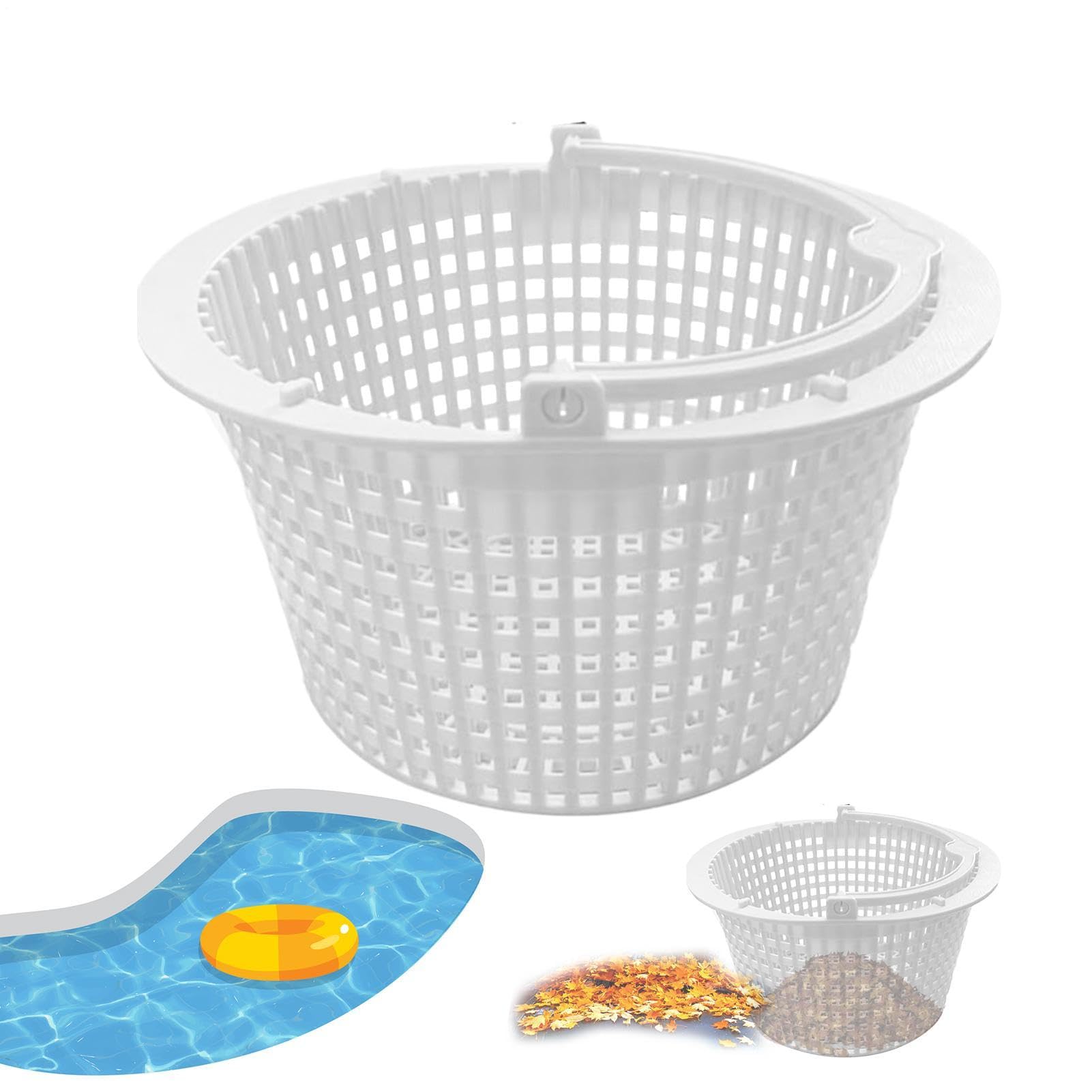 Cestello Skimmer Piscina Strumento di Pulizia per Vasca Idromassaggio con | Skimmer Stagno Colino Piscina per Raccolta Detriti Galleggianti in Stagno Spa Acquatico Fontana e Fiume Lento