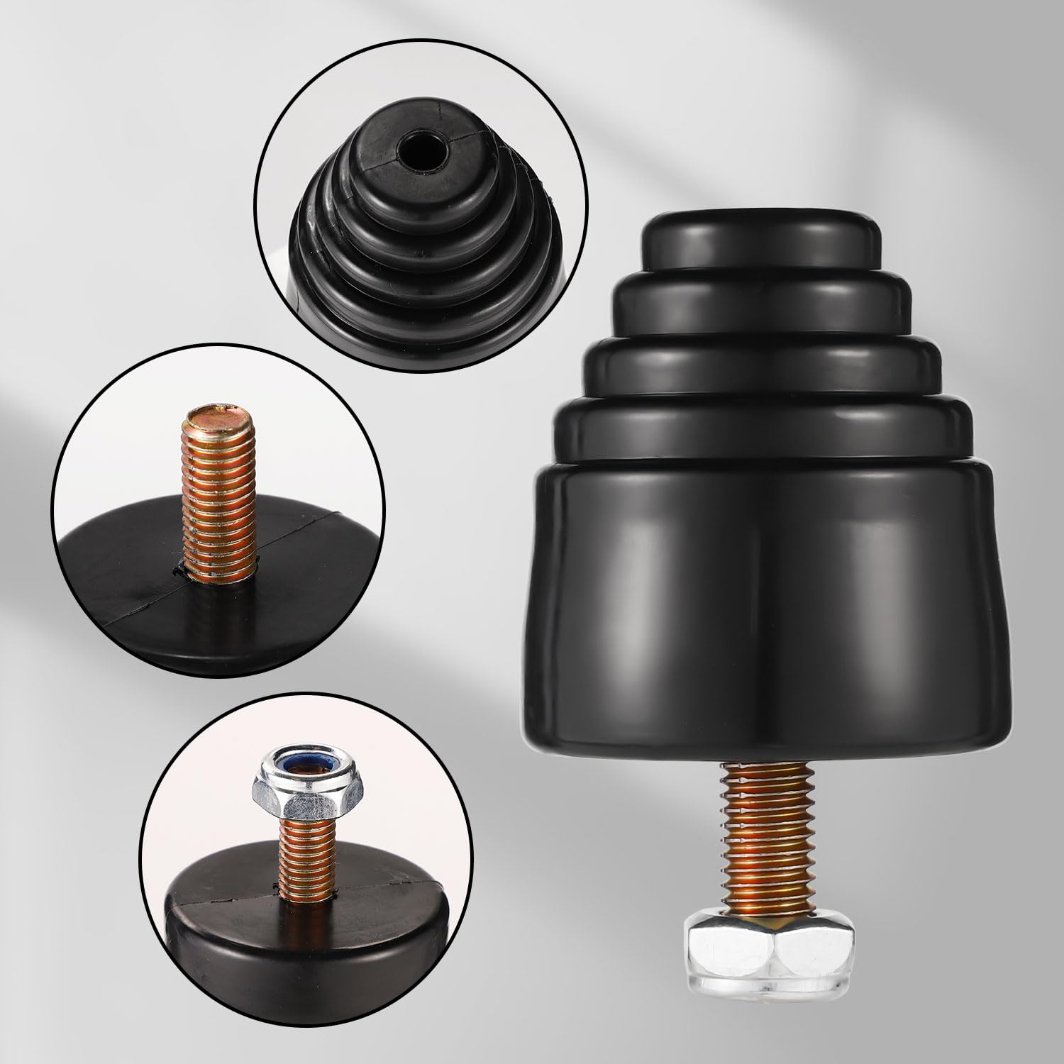 2pcs Butée Elastique de Suspension, Kit de Butée de Suspension avec Écrous Universelle Butée de Bosse en Caoutchouc Fiable Butée de Suspension Énergétique pour la Plupart des Voitures et Camions