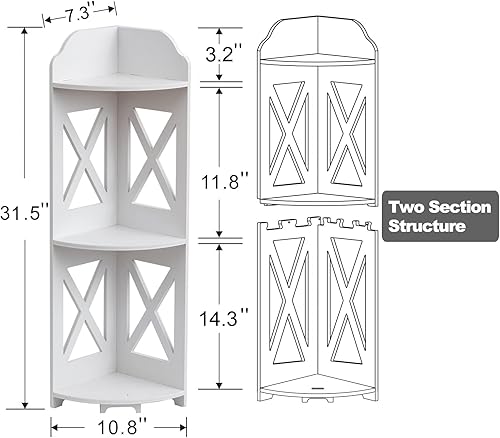 Miniatura 2 de Soporte esquinero, organizador de almacenamiento ideal para baño, estante de esquina perfecto para espacios pequeños, soporte impermeable también