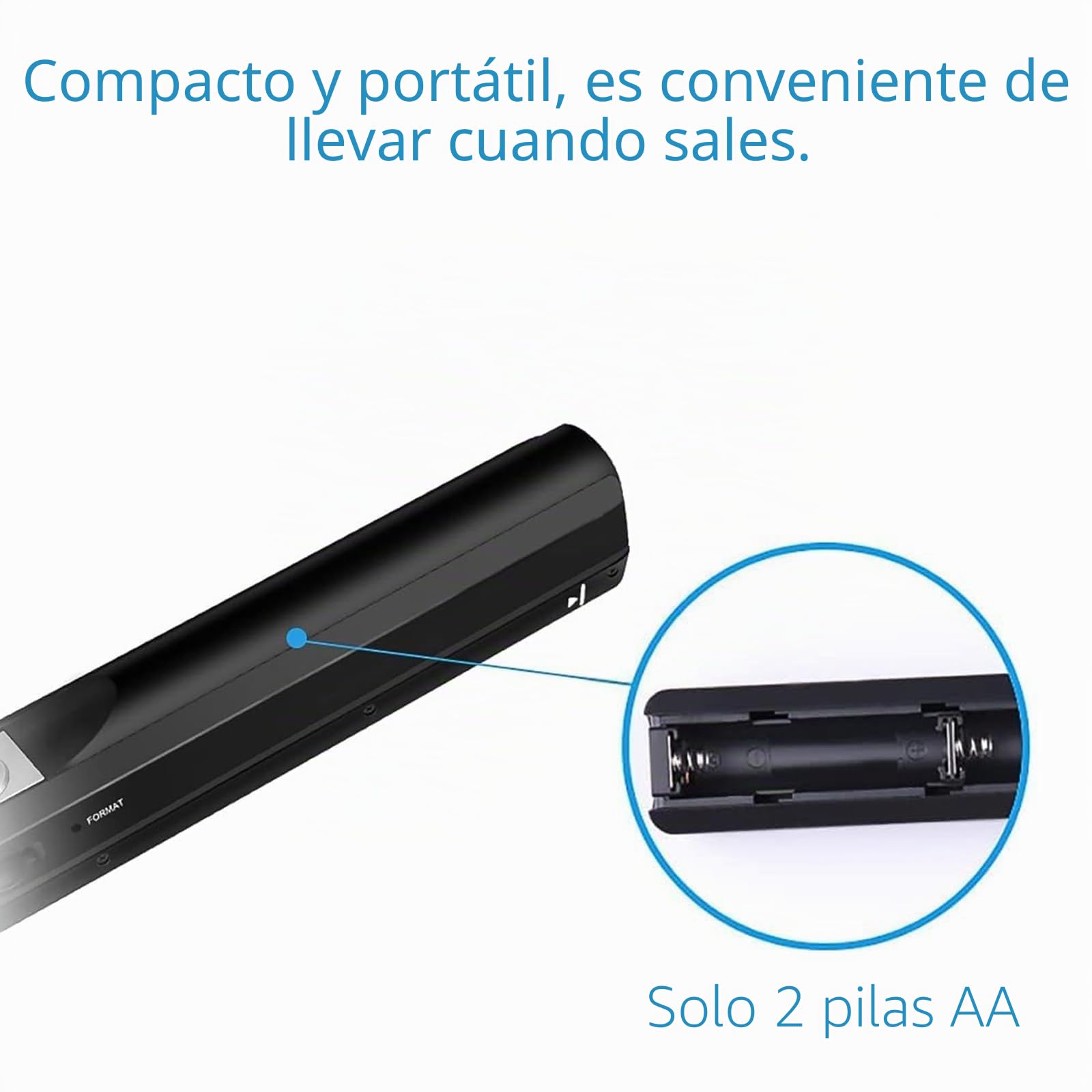 Escáner de Documentos portátil 900 dpi, Escáner de Fotos A4 Recargable por USB con Tarjeta SD 16GB