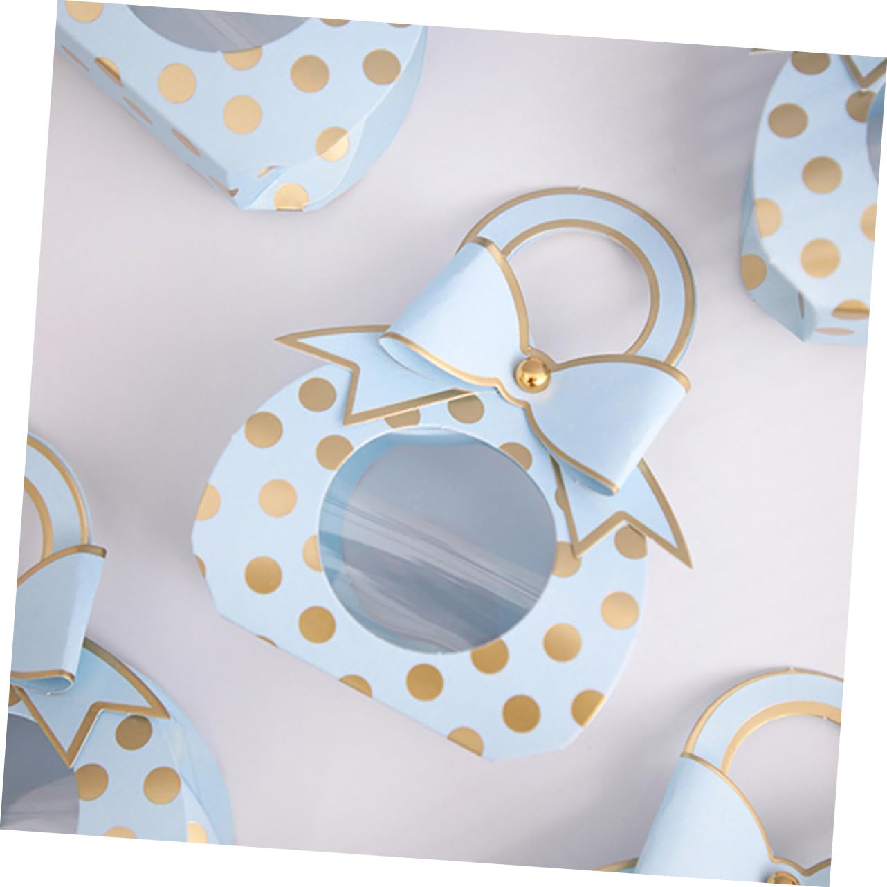 HAMPPLIES 50stücke Hochzeit Gastgeschenkboxen Mit Transparentem Fenster Und Schleifenband Für Partys Hochzeiten Und Süßigkeitenverpackungen Lang Lebendig Und Praktisch