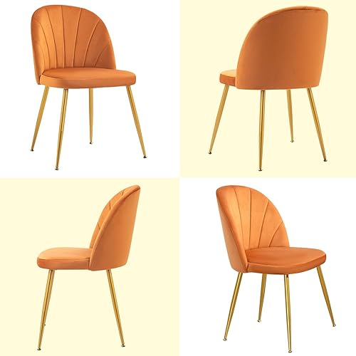 Miniatura 8 de X-VOLSPORT Juego de 2 sillas de comedor de terciopelo para cocina, sillas de recepción sin brazos, silla de escritorio de oficina en casa sin