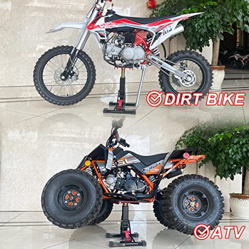 Polarbear Dirt Bike Stand Adjustable Jack Stand 1200Lbs Capacity Engine Stand Vertical Rise Easy Operated With Diy Stickers Lightweight(Black) #TOP3