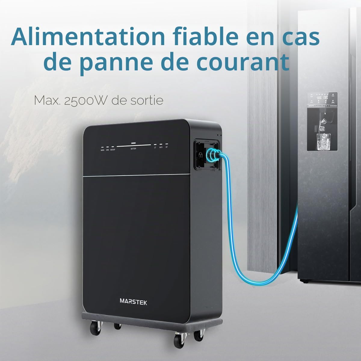 MARSTEK Venus-E Mémoire de Centrale de Balcon 5,12 KW + Compteur Intelligent CT002, système de Stockage d'énergie couplé AC, mémoire Solaire Tout-en-Un, 0% de TVA, Uniquement pour Les particuliers
