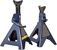 Vista 8 de TCE Soportes de acero resistentes de 10 toneladas (20,000 libras), perfil medio, paquete de 2, T70071, azul