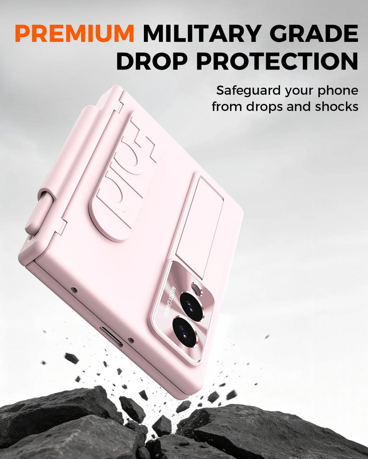 NINKI Funda femenina para Samsung Galaxy Z Fold 8 con correa, bolígrafo S y protector de bisagra con soporte para lápiz capacitivo integrado, funda delgada a prueba de golpes con protector de pantalla