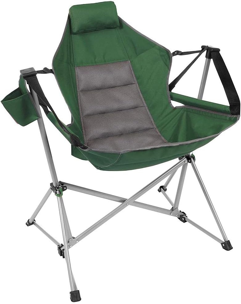Sam's West Swing Chair Lounger Wide Seat with Adjustable Backrest, Green